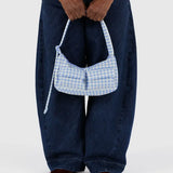 Cargo Shoulder Bag (Light Blue Gingham)