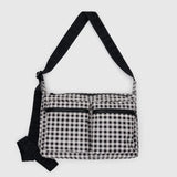 Medium Cargo Crossbody (Black & White Gingham)
