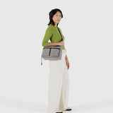 Medium Cargo Crossbody (Black & White Gingham)