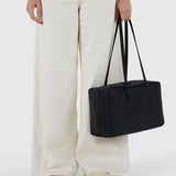 Medium Nylon Bowler Bag (Black)