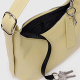 Mini Recycled Leather Shoulder Bag (Straw)