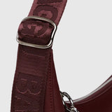 Medium Recycled Leather Crescent Bag (Mahogany)