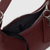 Mini Recycled Leather Shoulder Bag (Mahogany)