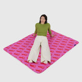 Puffy Picnic Blanket (Pink Lobsters)