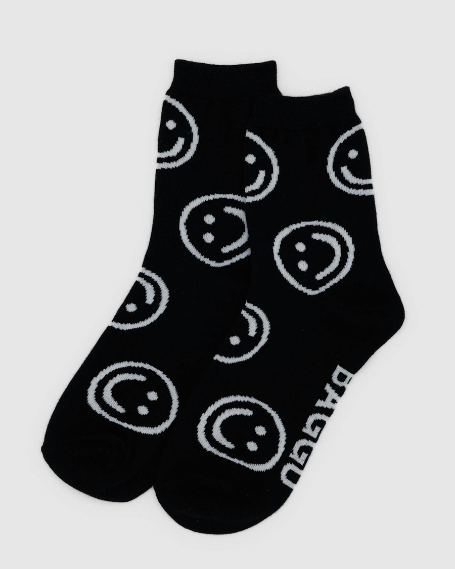 Crew Sock (Black Happy)