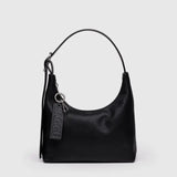 Mini Recycled Leather Shoulder Bag (Black)