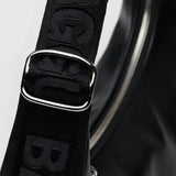Medium Recycled Leather Crescent Bag (Black)