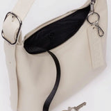 Mini Recycled Leather Shoulder Bag (Stone)