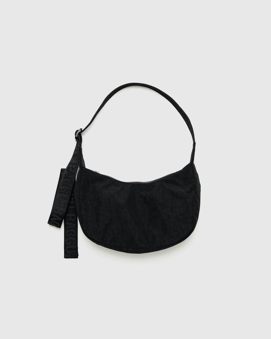 Small Nylon Crescent Bag (Black)