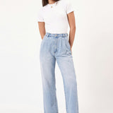 Chloe Pleat Denim (Light Blue)