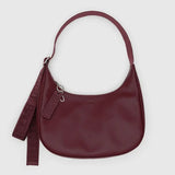 Medium Recycled Leather Crescent Bag (Mahogany)