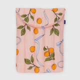 Puffy Laptop Sleeve 13"/14" (Apricots & Ribbon)