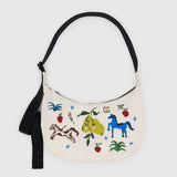 Medium Nylon Crescent Bag (Painted Prarie)