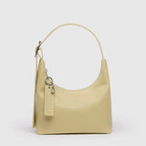 Mini Recycled Leather Shoulder Bag (Straw)