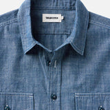 The Short Sleeve Crew Shirt (Washed Indigo Chambray)