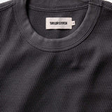 The Organic Short Sleeve Crew (Faded Black Waffle)