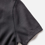 The Organic Short Sleeve Crew (Faded Black Waffle)