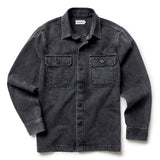 The Shop Shirt in Washed Black Organic Slub Selvedge