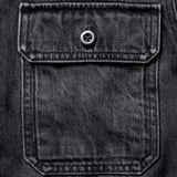 The Shop Shirt in Washed Black Organic Slub Selvedge