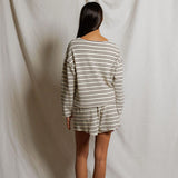 Keri Loop Terry Stripe (Natural Chocolate Stripe)