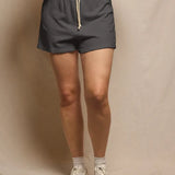 Layla French Terry Sweat Shorts (Vintage Black)