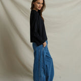 Mariana Drop Shoulder L/S (True Black)