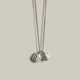 Double Dice Necklace (Sterling Silver)