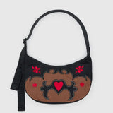 Medium Nylon Crescent Bag (Western Applique)