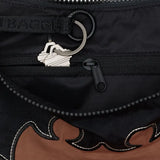 Medium Nylon Crescent Bag (Western Applique)