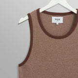 Montague Vest (Brown/Ecru)