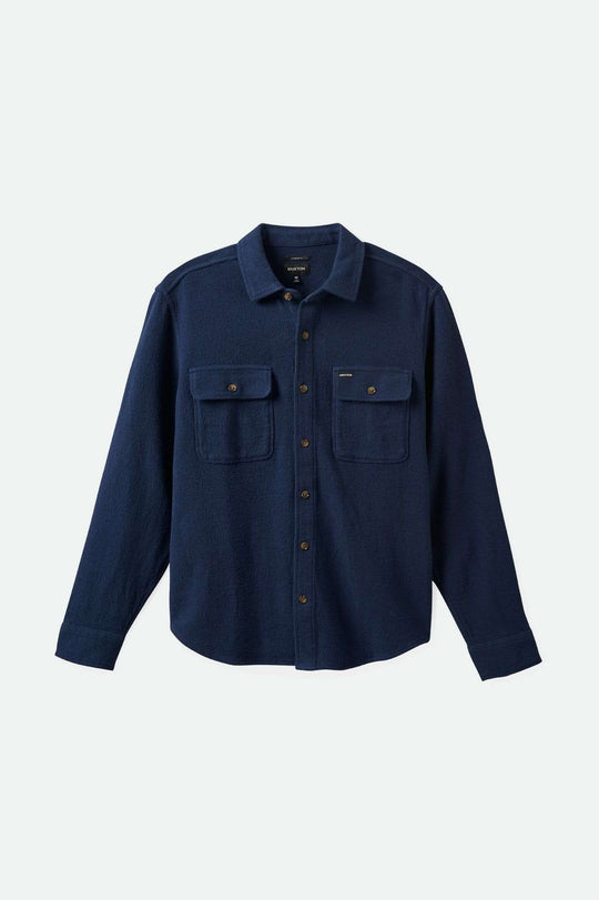 Bowery Textured Twill Overshirt (Washed Navy)