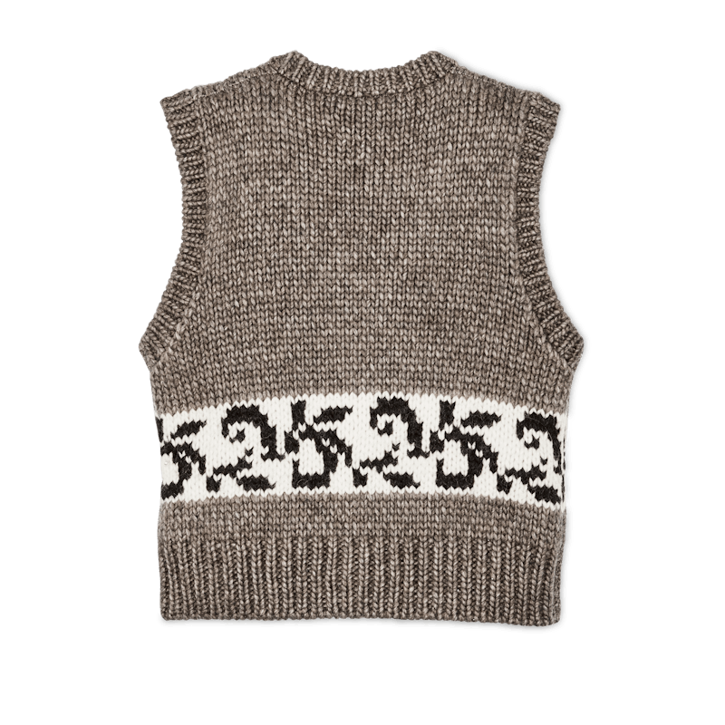 W's Wool Vest (Gray/Floral)