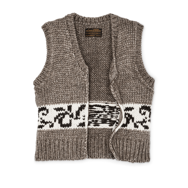 W's Wool Vest (Gray/Floral)