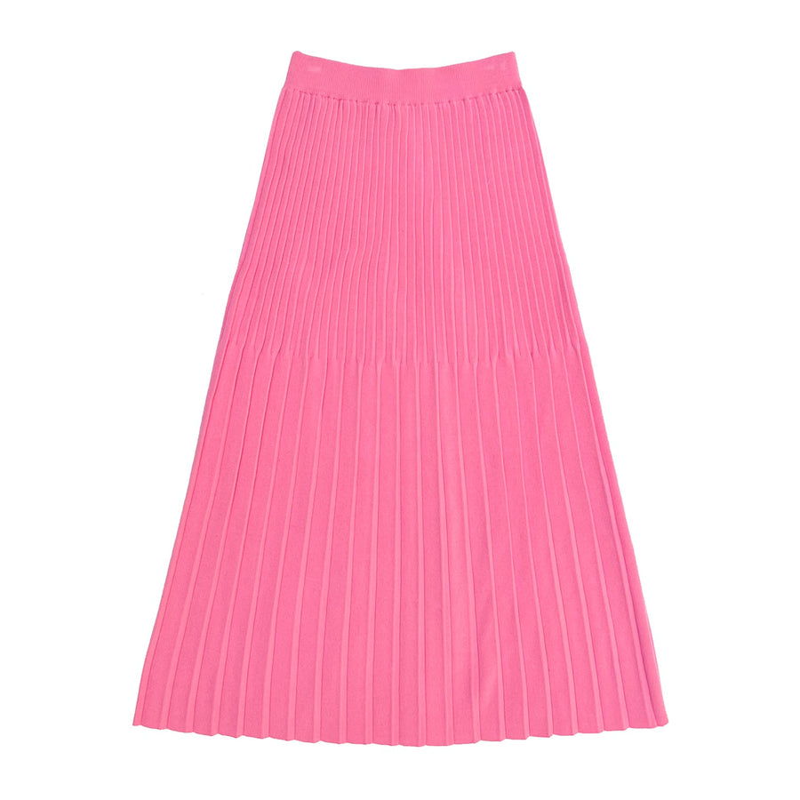 Knit Pleated Skirt (Bubblegum)