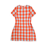 Plaid Mini Dress (Large Ice/Poppy)