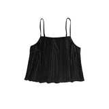 Pleated Slip Top (Black)