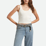 Pointelle Slim Fit Tank (Off White)