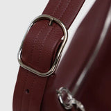 Recycled Leather Shoulder Bag (Mahogany)
