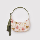 Small Nylon Crescent Bag (Abstract Flora)