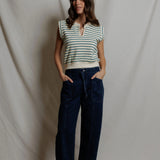 Sloane (Teal Blue/Navy Stripe)