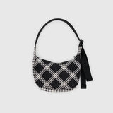 Small Nylon Crescent Bag (Mixed Plaid)