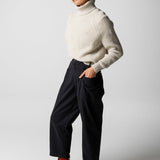 Mora Roll Neck Knit Sweater (Ecru)