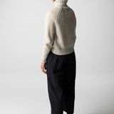 Mora Roll Neck Knit Sweater (Ecru)