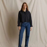 Tate Button Down Shirt (Black Plaid)