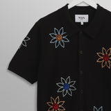 Tellaro Black Embroidered Knitted Cotton Polo