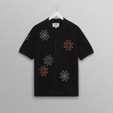 Tellaro Black Embroidered Knitted Cotton Polo