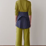 The Linen Crop Racer Stripe Pant (Pistachio)