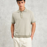 Turin Polo Ladder Stripe (Light Khaki)