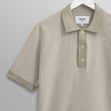 Turin Polo Ladder Stripe (Light Khaki)