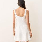 Denisse Hemp Mini Dress (White)